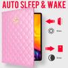 AuroiCCY Case for iPad 6th/5th Generation 9.7 inch (2018/2017) iPad Air 2 2014/ Air 2013 with Pencil Holder, Heavy Duty Shockproof Diamond Crown Design Kickstand Smart Auto (Pink) view 2