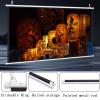 30in 40in 50in 60in 72in Projector Screen 16:9/4:3 Wall Mounting Pull Down Screen, 4K Full HD, Projection Screen Black Backing Movie Screen for Home Theater Outdoor Indoor(White 16:9,30in) view 4
