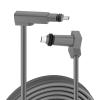 1200Mbps Satellite Replacement Cable, Signal, IP68 Water, Easy Installation, Stylish Gray Design, Indoor & Outdoor (30FT(10M)) view 3