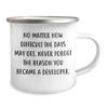 Developer Camping Mug, Inspirational Quote, Christmas Unique Gifts from Men to Developer, Gifts for Developer view 2