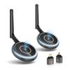 DARLYOR Wireless HDMI Transmitter and Receiver, 656FT/200M Range, 4K Decode 1080P@60Hz, Plug & Play for Multi-Room TV, Ultra-Low Lag, Support 8 RX, 5.8G/2.4G Extender for PC/Laptop/TV Box/Projector view 1