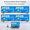 DARLYOR Wireless HDMI Transmitter and Receiver, 656FT/200M Range, 4K Decode 1080P@60Hz, Plug & Play for Multi-Room TV, Ultra-Low Lag, Support 8 RX, 5.8G/2.4G Extender for PC/Laptop/TV Box/Projector view 2