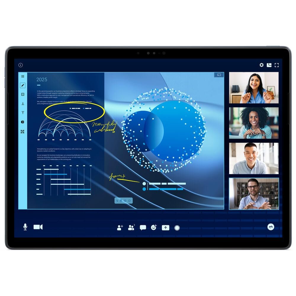 Dell Latitude 7350 Detachable Detachable 2-in-1 Laptop | 13" 2880 x1920 3K | Ultra 5 134H 2.4Ghz-256GB SSD Hard Drive - 16GB RAM | 12 cores @ 4.4 GHz Win 11 Pro Blue (Renewed)