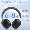 AYI Premium Wireless Bluetooth Headset Over Ear Headphones with Microphone HiFi Stereo Sound Foldable Rechargeable Game Headphone Compatible with Smartphone/TV/pad/Laptop- B36 Black view 3