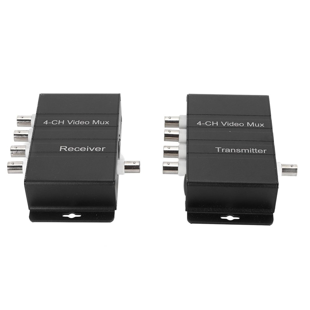 YedaHcy 4 Channel Video Multiplexer, Analog HD Video to Coaxial Cable Transmitter and Receiver, Anti Interference, Long Distance 400M Support, for Diversified Surveillance Solutions