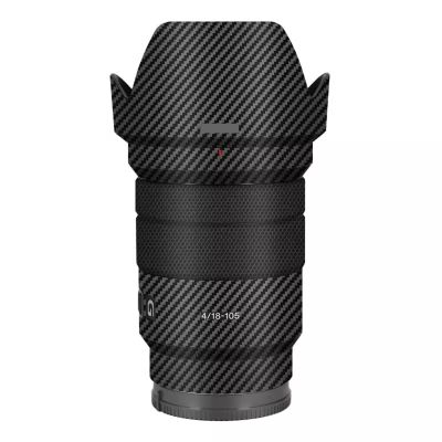 Camera Skin Wrap Lens Skins Protector for Sony E PZ 18-105mm F4 G OSS Anti-Scratch Coat Wrap Cover Sticker 4/18-105 4(Carbon Fiber Black)