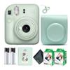 Fujifilm Instax Mini 12 Instant Camera Mint Green Bundle with Fuji Instax Mini Film Value Pack (40 Sheets) + Protective Carrying Case + Photo Album + Microfiber Cleaning Cloth view 1