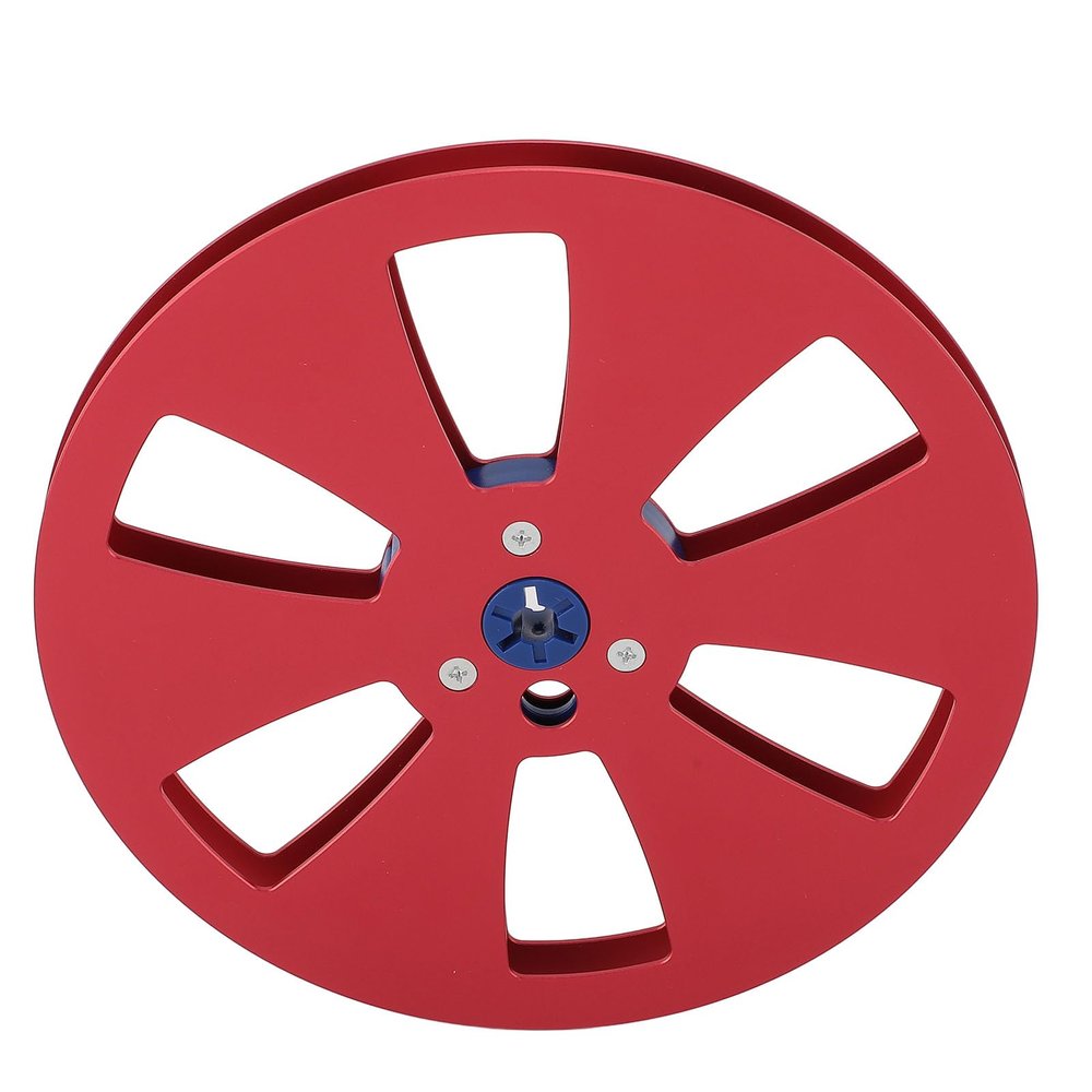 7 Inch Empty Tape Reel, Aluminum Alloy Universal Open Reel Sound Tape Disc for TEAC Studer Machine Parts, Repair Recorder or Replace for Premium Sound Quality (Red)