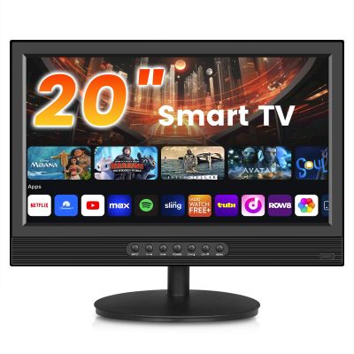 Jexiop 20inch Smart TV,Full HD 1080p LED Flat Screen with ATSC TV,with Built-in HDMI USB Suitable for Kitchen Kid's Room Basement or RV Camper (INCHES, 20)