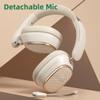 AYI Premium Active Noise Cancellation Bluetooth Headset Over Ear Headphones with Detachable Microphone HiFi Stereo Sound Rechargeable Game Headphone Compatible with Smartphone/TV/pad/Laptop-Black view 4