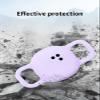 2 Pack for Tile by Life360 Sticker (2024) - Small Bluetooth Tracker Case,Shockproof, BOVUGAC Collar Model with 2 cm Cut-Out Silicone Case Cover for Tile Sticker (2024) for Pets-Purple view 2