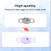 2 Pack for Tile by Life360 Sticker (2024) - Small Bluetooth Tracker Case,Shockproof, BOVUGAC Collar Model with 2 cm Cut-Out Silicone Case Cover for Tile Sticker (2024) for Pets-Purple view 3