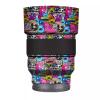 Camera Lens Sticker for Sony FE 85mm F1.8 Coat Wrap Protective Film Body Protector Decal Skin FE 1.8/85 85 1.8(Graffiti Pink) view 1