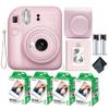 Fujifilm Instax Mini 12 Instant Camera Blossom Pink Bundle with Fuji Instax Mini Film Value Pack (80 Sheets) + Protective Carrying Case + Photo Album + Microfiber Cleaning Cloth view 1