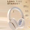 AYI Premium Active Noise Cancellation Bluetooth Headset Over Ear Headphones with Detachable Microphone HiFi Stereo Sound Rechargeable Game Headphone Compatible with Smartphone/TV/pad/Laptop-Khaki view 3