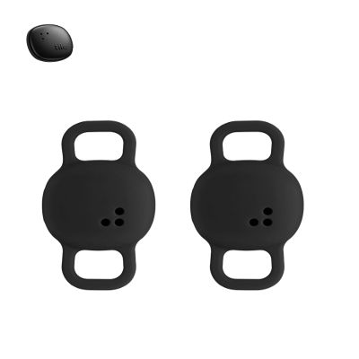2 Pack for Tile by Life360 Sticker (2024) - Small Bluetooth Tracker Case,Shockproof, BOVUGAC Collar Model with 2 cm Cut-Out Silicone Case Cover for Tile Sticker (2024) for Pets-Black