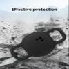 2 Pack for Tile by Life360 Sticker (2024) - Small Bluetooth Tracker Case,Shockproof, BOVUGAC Collar Model with 2 cm Cut-Out Silicone Case Cover for Tile Sticker (2024) for Pets-Black view 2