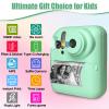 Instant Print Camera for Kids, Christmas Birthday Gifts for Kids Ages 3-12, 16X Zoom,1080P Vedio Selfie Digital Camera,Toddler Portable Toy for Girls and Boys with 32GB TF Card (Green) view 2