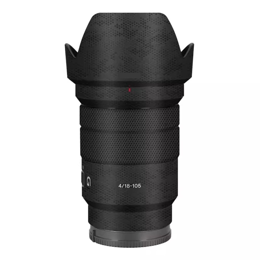 Camera Skin Wrap Lens Skins Protector for Sony E PZ 18-105mm F4 G OSS Anti-Scratch Coat Wrap Cover Sticker 4/18-105 4(Mamba Black)