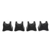 4PCS HiFi Speaker Cable Bracket Feet, Aluminium Speaker Isolation Feet with Vibration Damping Pad, Isolation Stand for Speaker Cables, for CD DVD Players, Home Theater (Black) view 1