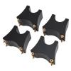 4PCS HiFi Speaker Cable Bracket Feet, Aluminium Speaker Isolation Feet with Vibration Damping Pad, Isolation Stand for Speaker Cables, for CD DVD Players, Home Theater (Black) view 3