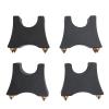 4PCS HiFi Speaker Cable Bracket Feet, Aluminium Speaker Isolation Feet with Vibration Damping Pad, Isolation Stand for Speaker Cables, for CD DVD Players, Home Theater (Black) view 4