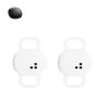 2 Pack for Tile by Life360 Sticker (2024) - Small Bluetooth Tracker Case,Shockproof, BOVUGAC Collar Model with 2 cm Cut-Out Silicone Case Cover for Tile Sticker (2024) for Pets-White view 1