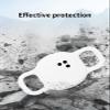2 Pack for Tile by Life360 Sticker (2024) - Small Bluetooth Tracker Case,Shockproof, BOVUGAC Collar Model with 2 cm Cut-Out Silicone Case Cover for Tile Sticker (2024) for Pets-White view 2