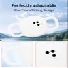 2 Pack for Tile by Life360 Sticker (2024) - Small Bluetooth Tracker Case,Shockproof, BOVUGAC Collar Model with 2 cm Cut-Out Silicone Case Cover for Tile Sticker (2024) for Pets-White view 4