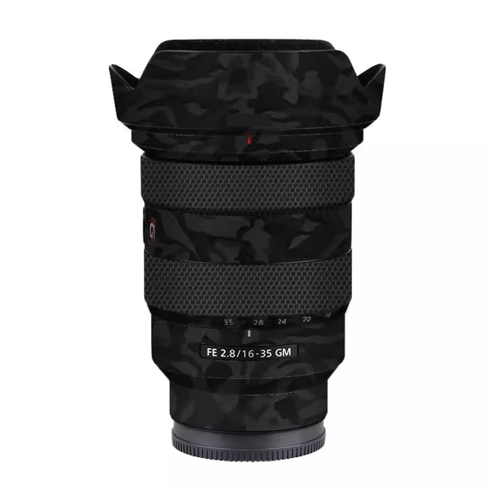 Anti-Scratch Camera Lens Sticker Coat Wrap Protective Film Body Protector Skin Cover for Sony FE16-35mm F2.8 GM FE 2.8/16-35 GM 2.8(Shadow Camo Black)