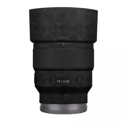 Camera Lens Sticker for Sony FE 85mm F1.8 Coat Wrap Protective Film Body Protector Decal Skin FE 1.8/85 85 1.8(Triangle Black)