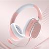 AYI Premium Active Noise Cancellation Bluetooth Headset Over Ear Headphones with Detachable Microphone HiFi Stereo Sound Rechargeable Game Headphone Compatible with Smartphone/TV/pad/Laptop-Pink view 1