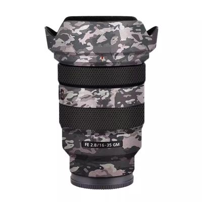 Anti-Scratch Camera Lens Sticker Coat Wrap Protective Film Body Protector Skin Cover for Sony FE16-35mm F2.8 GM FE 2.8/16-35 GM 2.8(Field Camouflage)