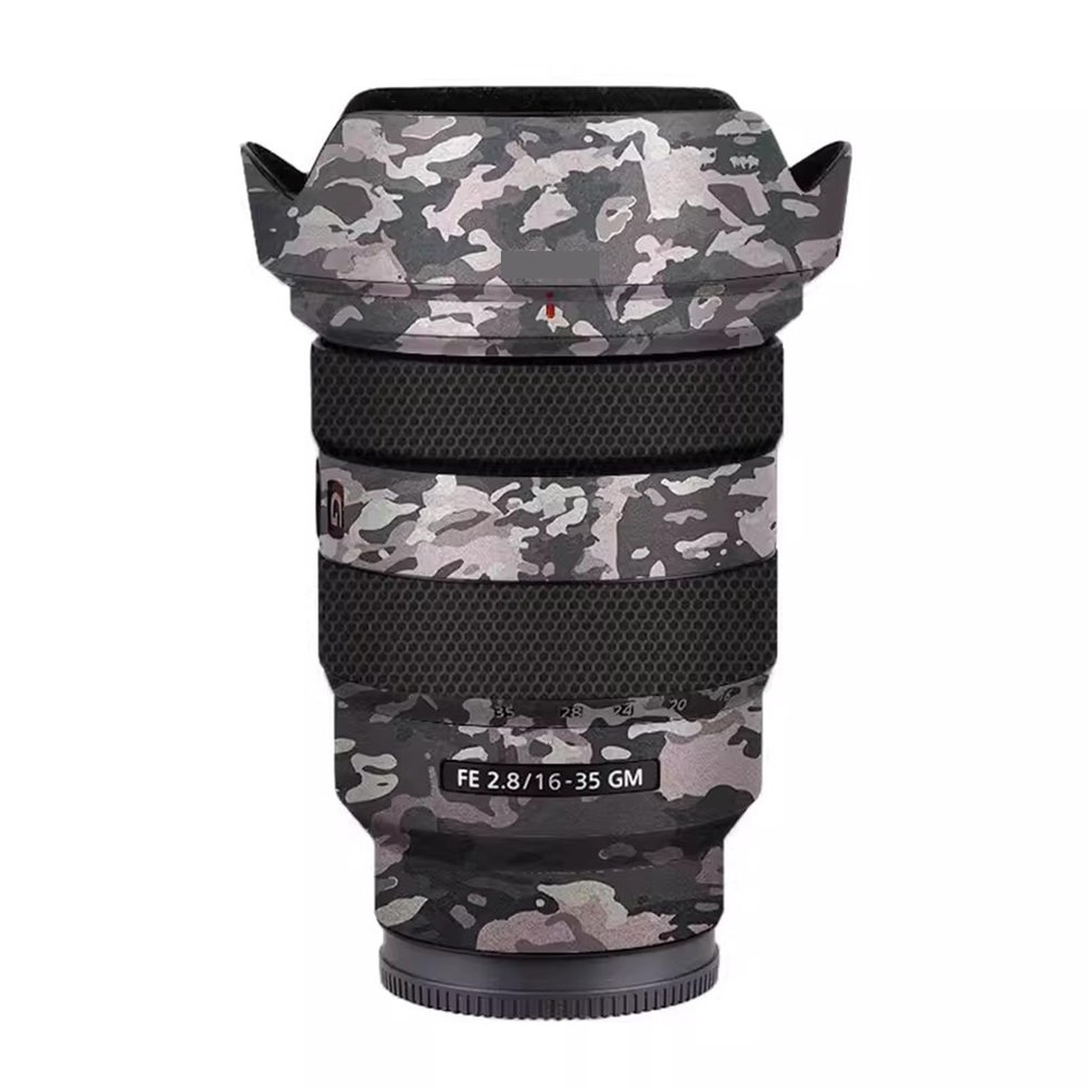Anti-Scratch Camera Lens Sticker Coat Wrap Protective Film Body Protector Skin Cover for Sony FE16-35mm F2.8 GM FE 2.8/16-35 GM 2.8(Field Camouflage)