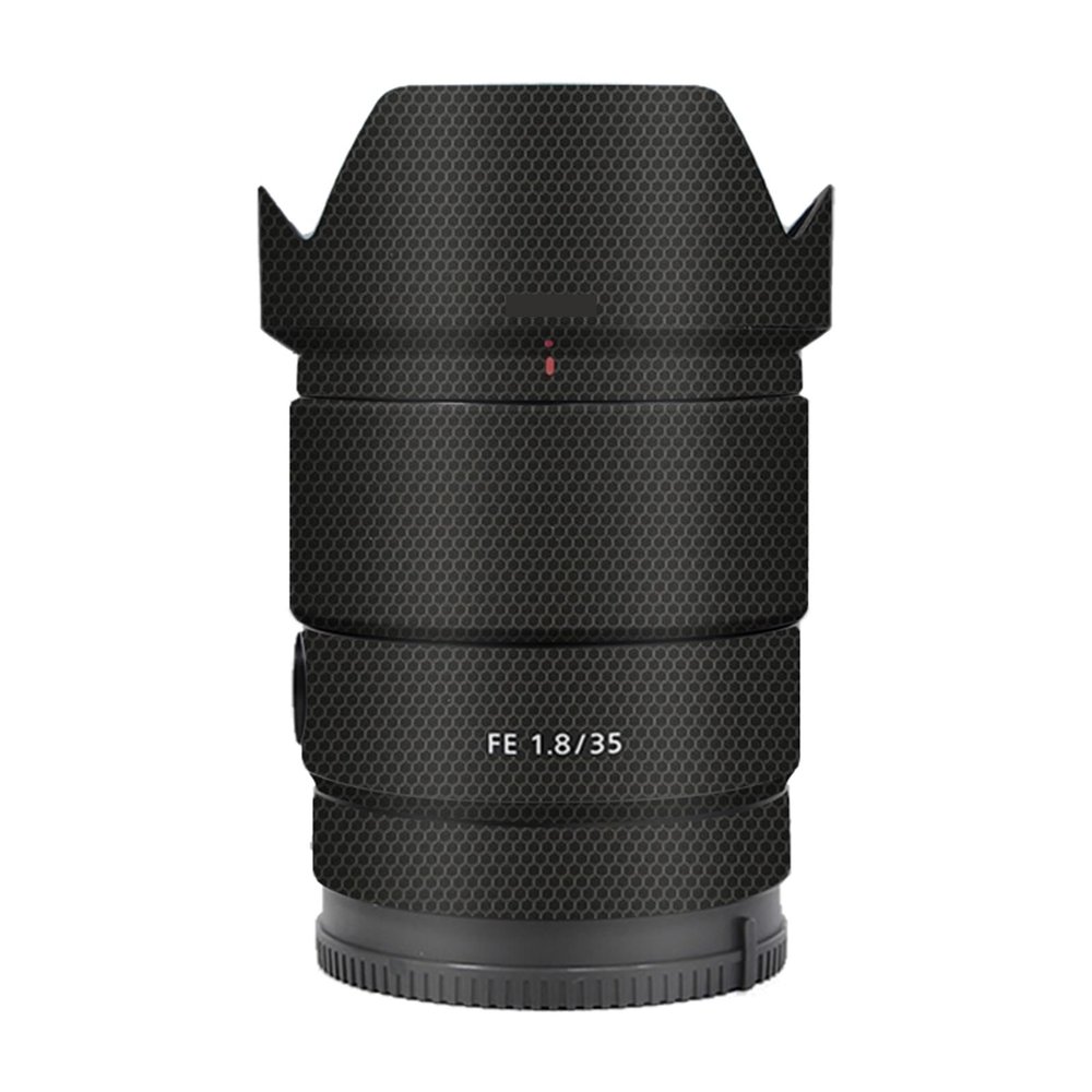 Lens Cap Skin for Sony FE 35mm F1.8 Anti-Scratch Camera Sticker Protective Wrap Film Body Protector Decal FE 1.8/35 35 1.8(Matrix Black)