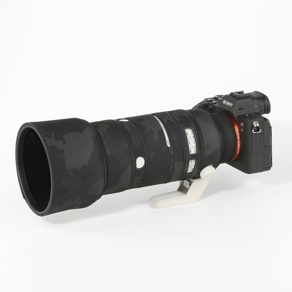 CHASING BIRDS Lens Camouflage Waterproof Coat for Sony FE 70-200mm F2.8 GM OSS II Rainproof Lens Protective Cover Version IV (Shadow Black, with 1.4X and 2.0X TC)