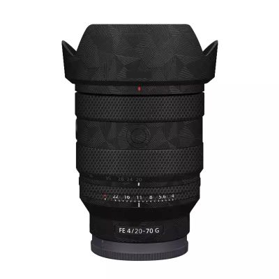 Camera Lens Protector Coat Protective Film Body Vinly Wrap Skin Premium Sticker for Sony FE 20-70mm F4 G Photography Decal FE 4/20-70 G 4(Triangle Black)