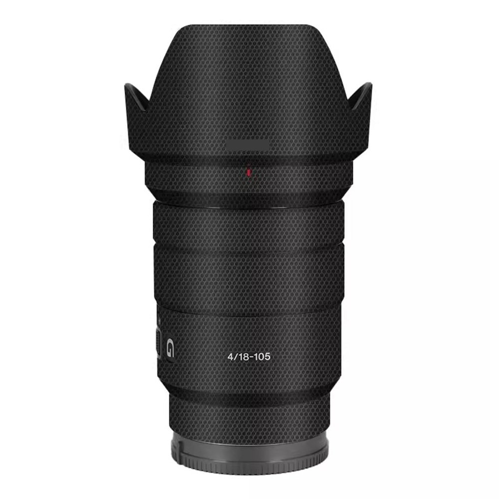Camera Skin Wrap Lens Skins Protector for Sony E PZ 18-105mm F4 G OSS Anti-Scratch Coat Wrap Cover Sticker 4/18-105 4(Matrix Black)