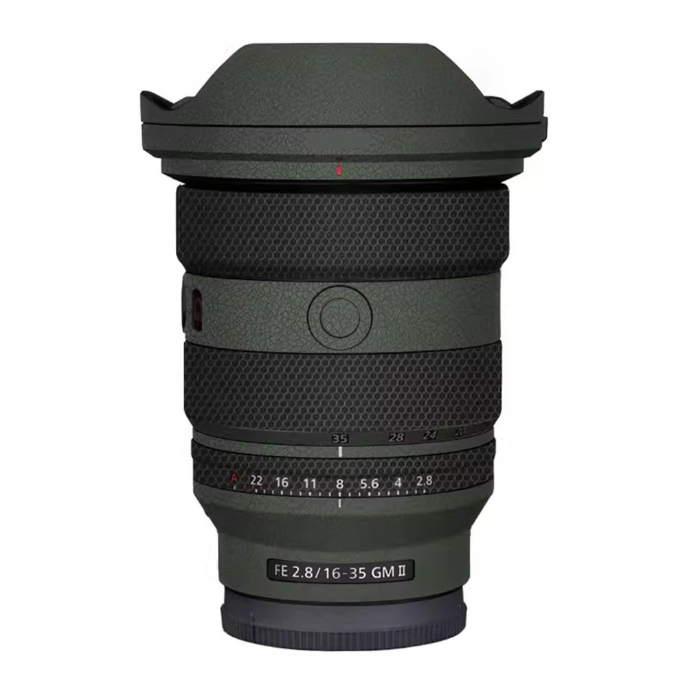 for Sony FE 16-35mm F2.8 GM II Camera Lens Sticker Coat Wraps Film Protector Vinyl Decal Skin FE 2.8/16-35 GM II 2.8(Leather Green)