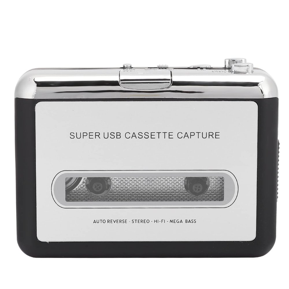 Portable Cassette Player, Tape Cassette to MP3 Audio Converter Adapter, Audio Cassette to Digital Converter Player with USB Cable for/XP/Vista /