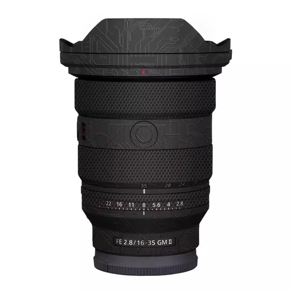 for Sony FE 16-35mm F2.8 GM II Camera Lens Sticker Coat Wraps Film Protector Vinyl Decal Skin FE 2.8/16-35 GM II 2.8(Circuit Black)
