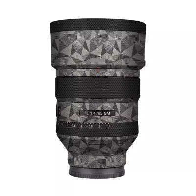 Anti-Scratch Camera Lens Sticker Coat for Sony FE 85mm F1.4 GM Vinyl Wrap Protective Film Body Protector Skin FE 1.4/85 GM 85 1.4(Triangle Titanium)