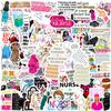 100 PCS Nurse Stickers Funny Nursing Vinyl Waterproof Stickers for Laptop,Guitar,Motorcycle,Bike,Skateboard,Luggage,Phone,Hydro Flask, Gift for Teen Adult view 2