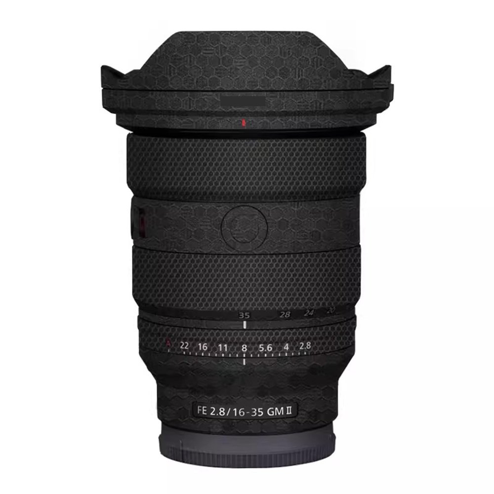 for Sony FE 16-35mm F2.8 GM II Camera Lens Sticker Coat Wraps Film Protector Vinyl Decal Skin FE 2.8/16-35 GM II 2.8(Honeycomb Black)