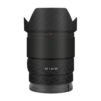 Lens Cap Skin for Sony FE 35mm F1.8 Anti-Scratch Camera Sticker Protective Wrap Film Body Protector Decal FE 1.8/35 35 1.8(Honeycomb Black)