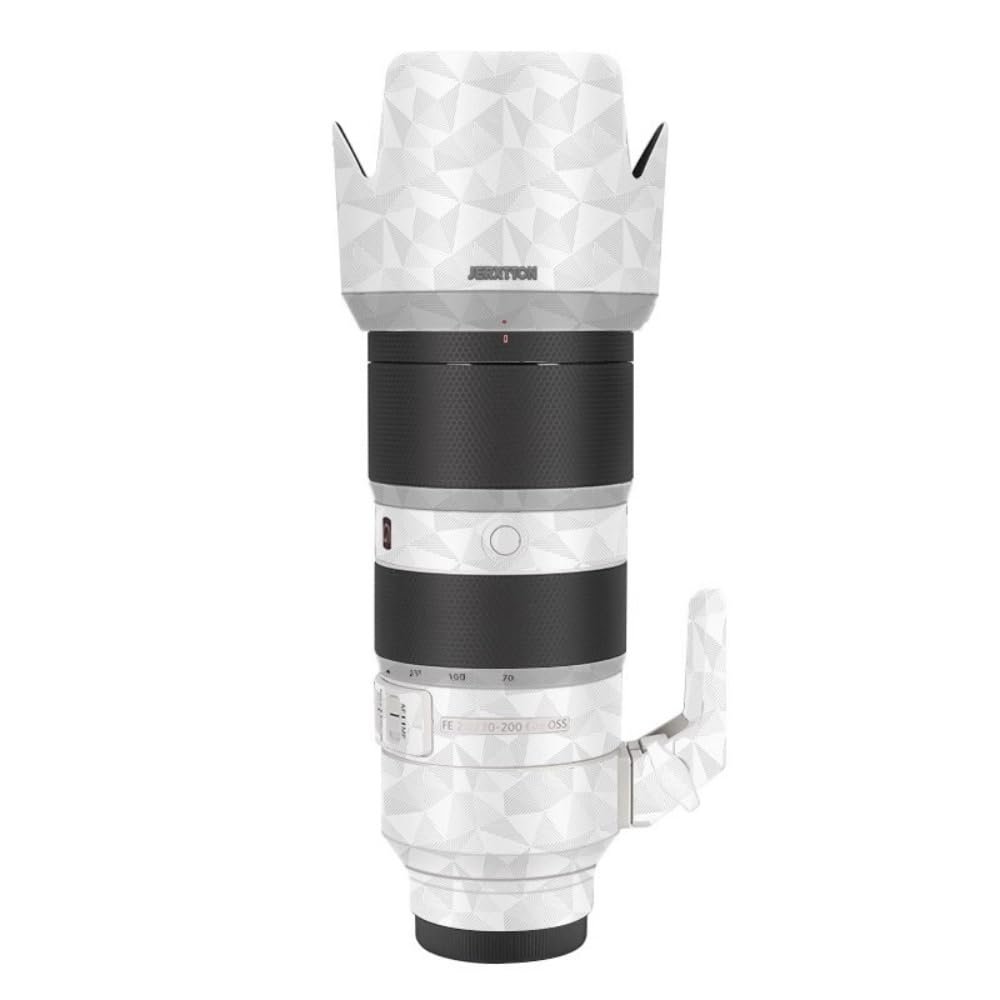 Skin Lens Camera Accessories Vinyl Wrap Body Protective Film for Sony FE 70-200mm F2.8 GM OSS Sticker Protector Decals FE 2.8/70-200 GM OSS 2.8(Triangle White)