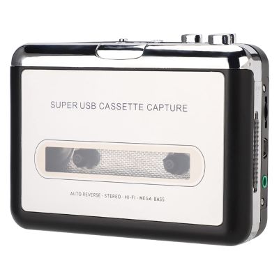 USB Tape to MP3 Converter Cassette Player, Portable Handheld Tape Player for MP3 Conversion, Listen on Computer or Backup to CD, Easy to Use USB Connection