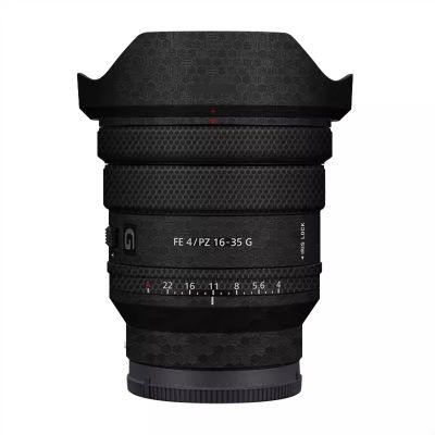 Anti-Scratch Camera Lens Sticker Coat Wrap Protective Film Body Protector for Sony FE PZ 16-35mm F4 G Skin Cover Decals Cost FE 4/PZ 16-35 G 4(Honeycomb Black)