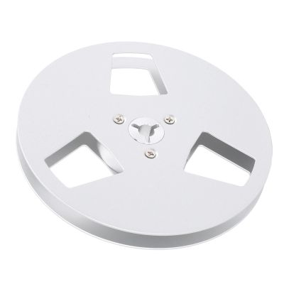 1/4 5 Inch Empty Tape Reel, Aluminum Alloy 3 Holes Empty Tape Reel for NAGRA, Studer Reel to Reel Recorder, Lightweight Universal Open Reel Sound Tape Empty Reel (Silver)