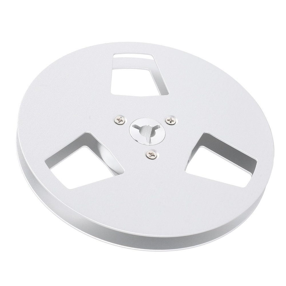 1/4 5 Inch Empty Tape Reel, Aluminum Alloy 3 Holes Empty Tape Reel for NAGRA, Studer Reel to Reel Recorder, Lightweight Universal Open Reel Sound Tape Empty Reel (Silver)